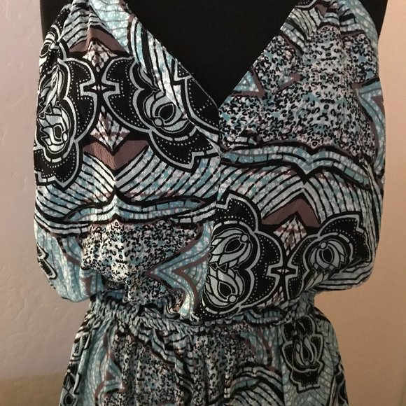 H & M Handkerchief hemline paisley dress Size 14 - Picture 4 of 6
